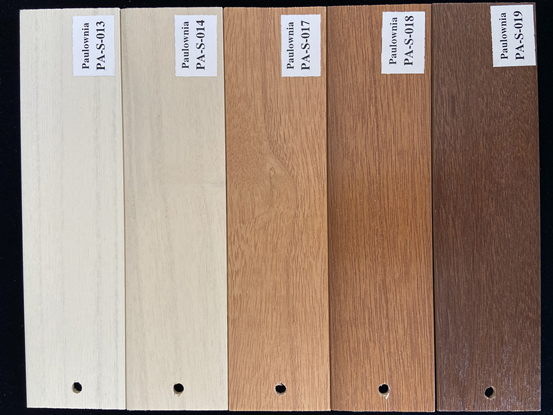 Paulownia wood slats-Stained colors