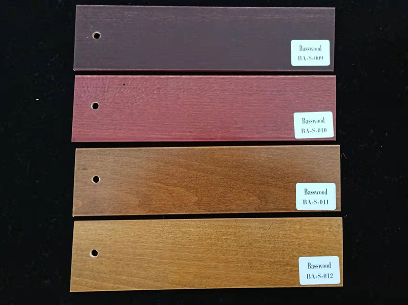 Basswood slats-Stained colors